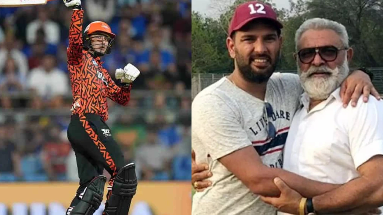 Abhishek Sharma, Yograj Singh and Yuvraj Singh