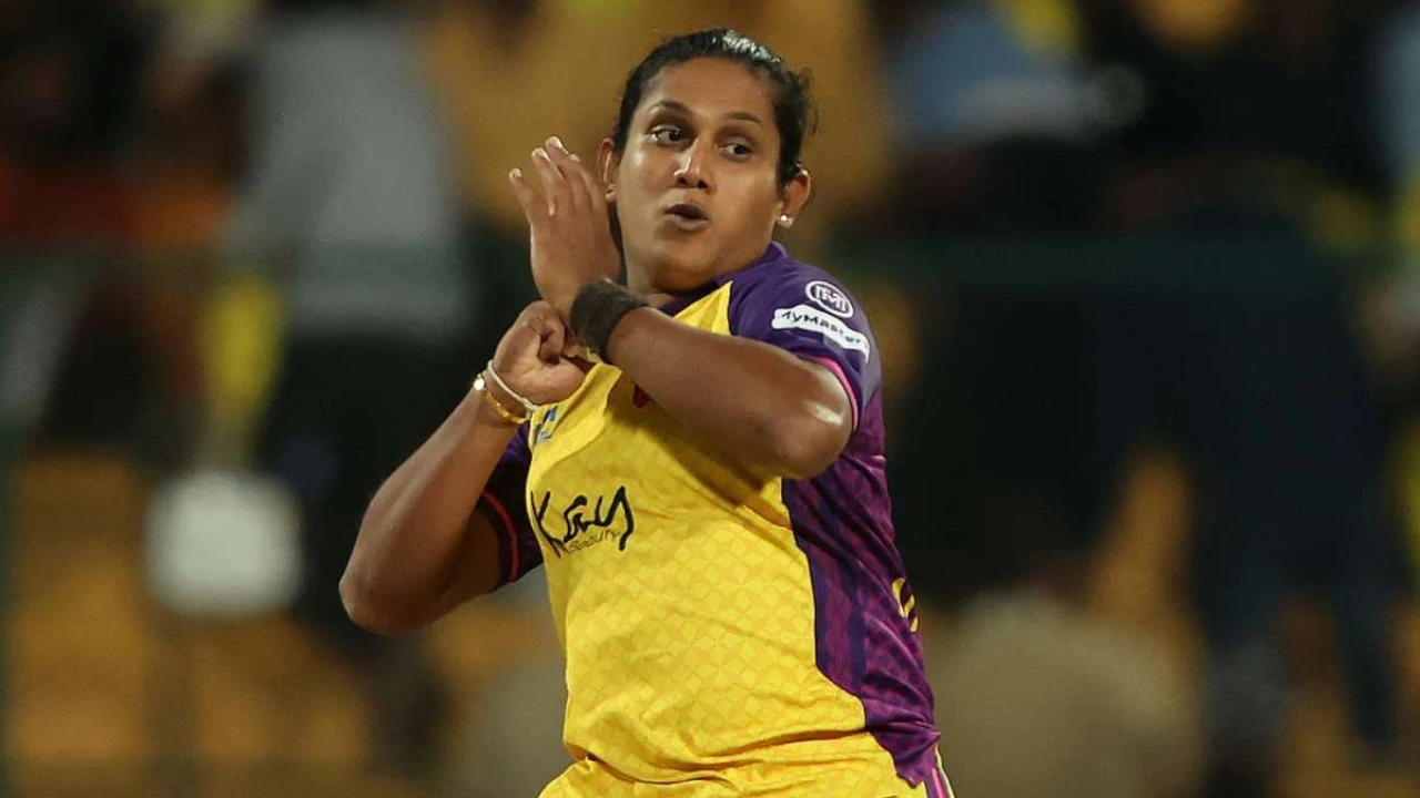 Chamari Athapaththu in action in WPL 2025