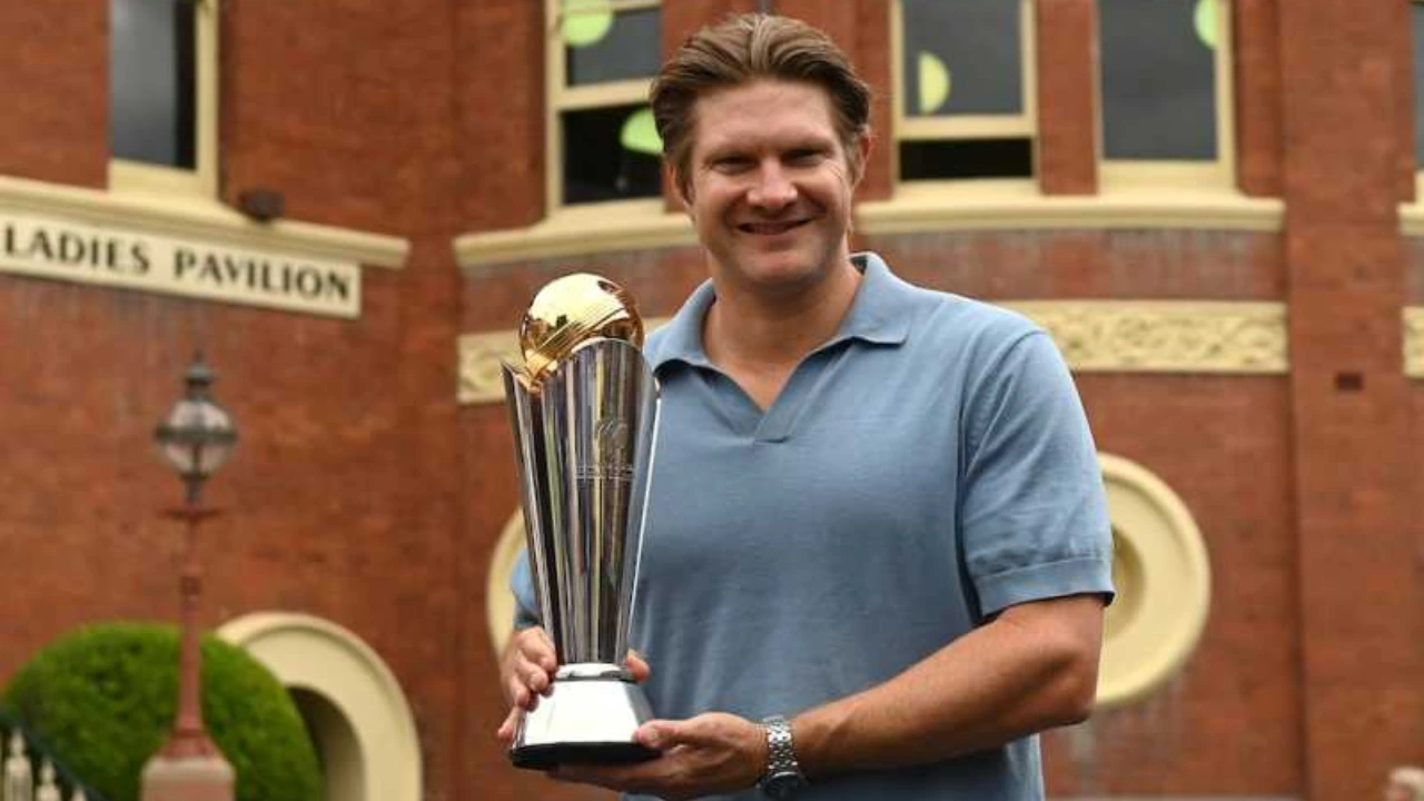 Shane Watson with ICC Champions Trophy