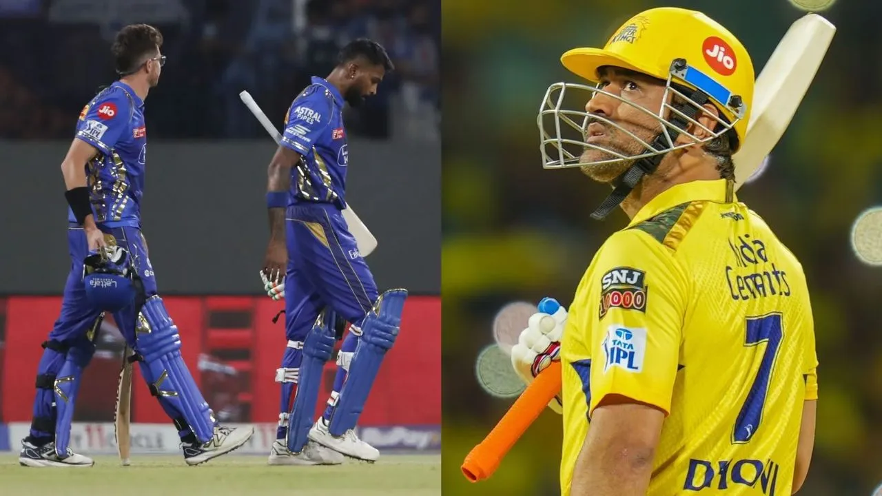Hardik Pandya Mitchell Santner MS Dhoni
