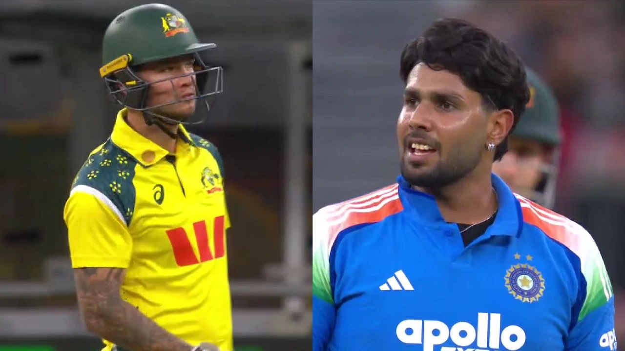 Harshit Rana Loses Cool Nearly Comes To Blows With Josh Philippe After Accidental Six In 1st ODI