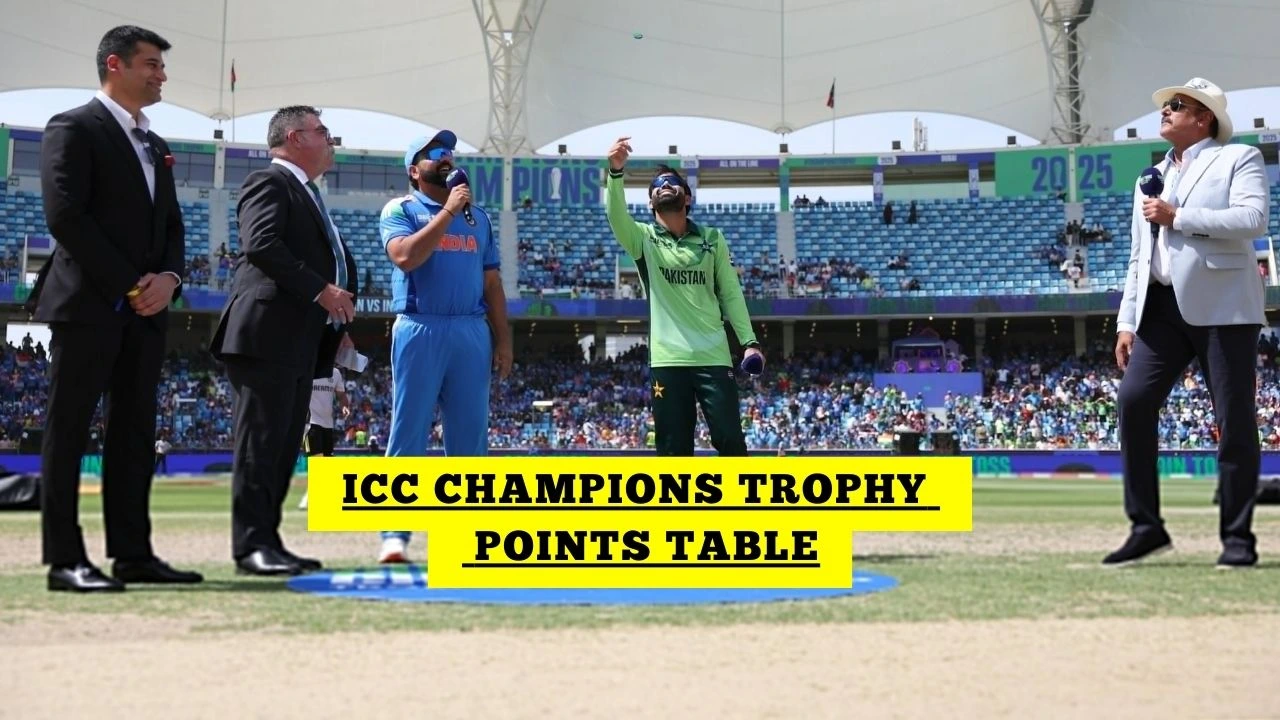 ICC Champions Trophy 2025 Points Table After India Vs Pakistan