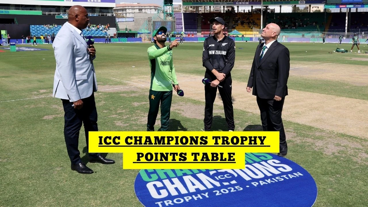 ICC Champions Trophy 2025 Points Table After Pakistan Vs New Zealand