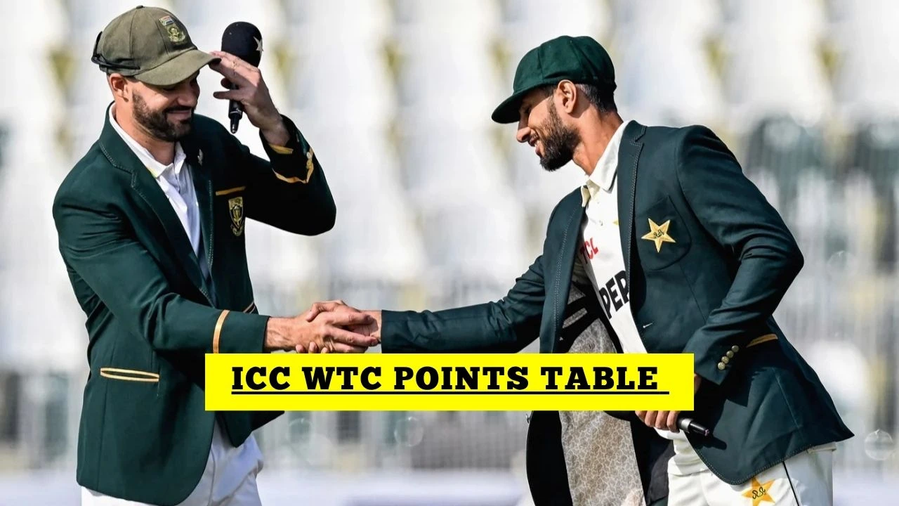 ICC World Test Championship Points Table WTC Table After Pakistan Vs South Africa