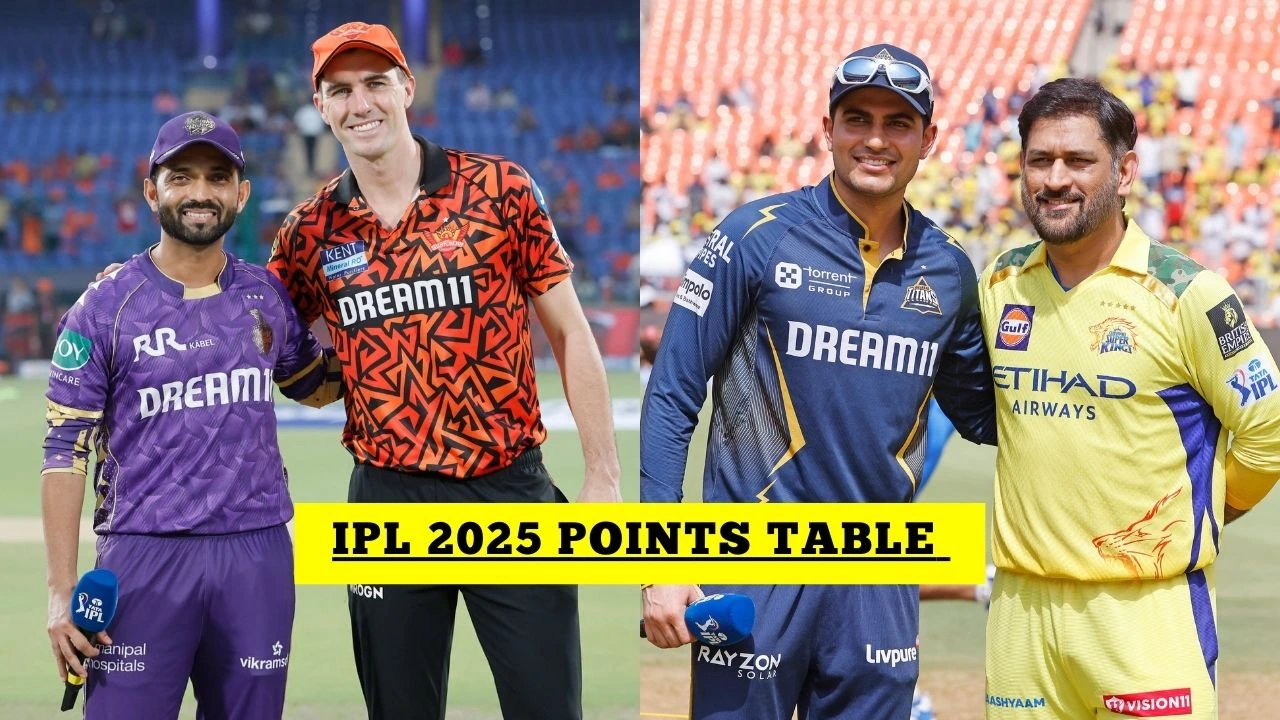 IPL 2025 IPL Points Table After GT Vs CSK SRH Vs KKKR