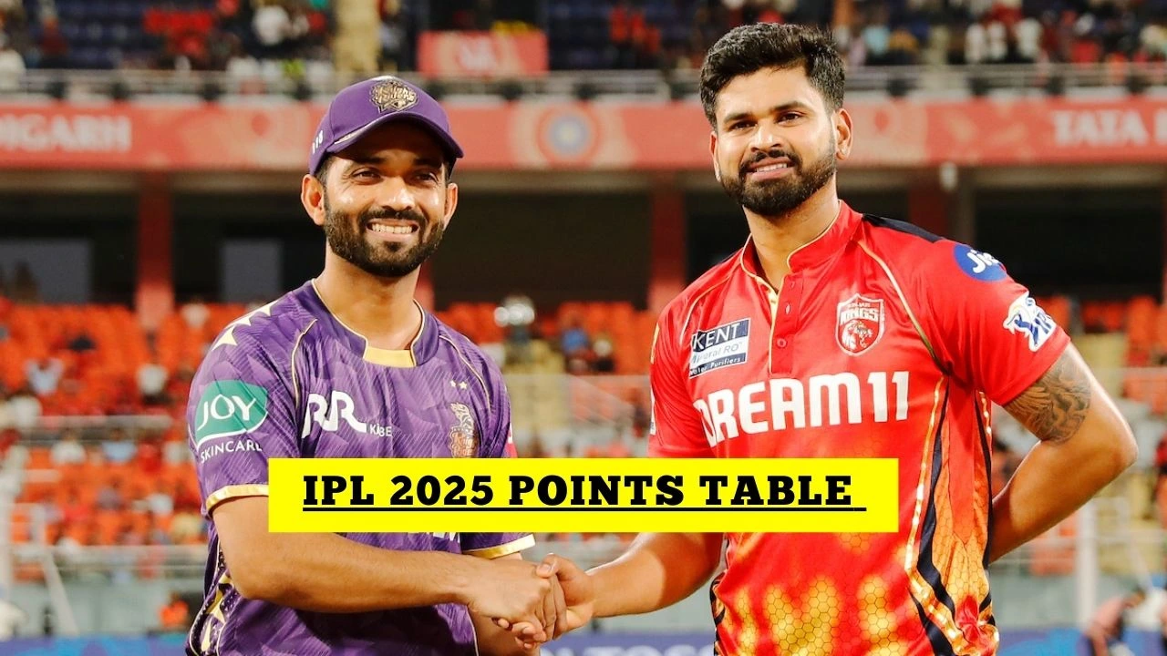 IPL 2025 IPL Points Table After KKR Vs PBKS