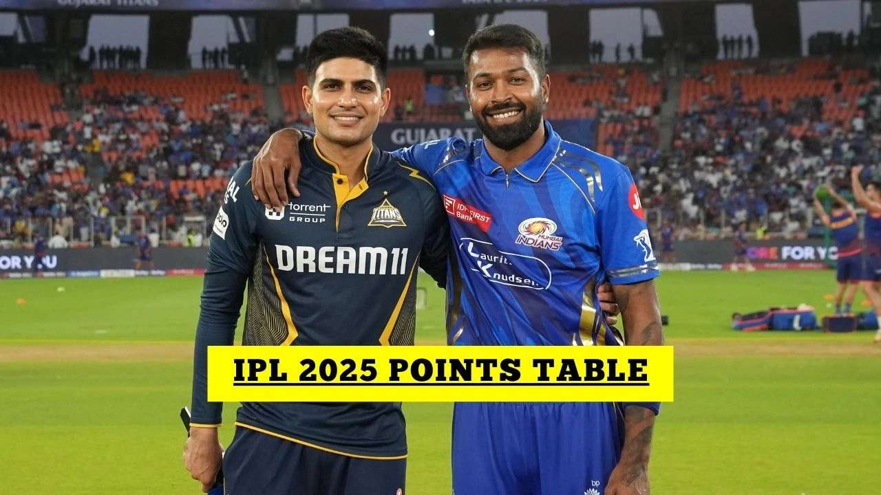 IPL Points Table IPL 2025 Points Table After GT Vs MI