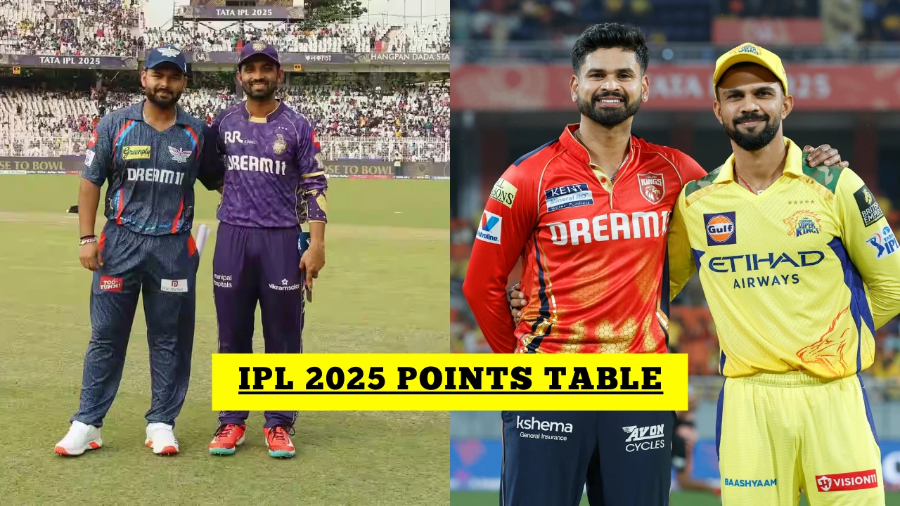 IPL Points Table IPL 2025 Points Table After KKR Vs LSG PBKS Vs CSK
