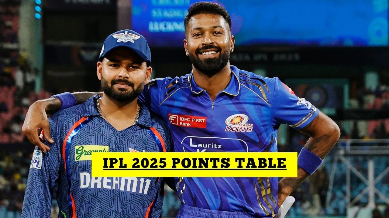 IPL Points Table IPL 2025 Points Table After LSG Vs MI