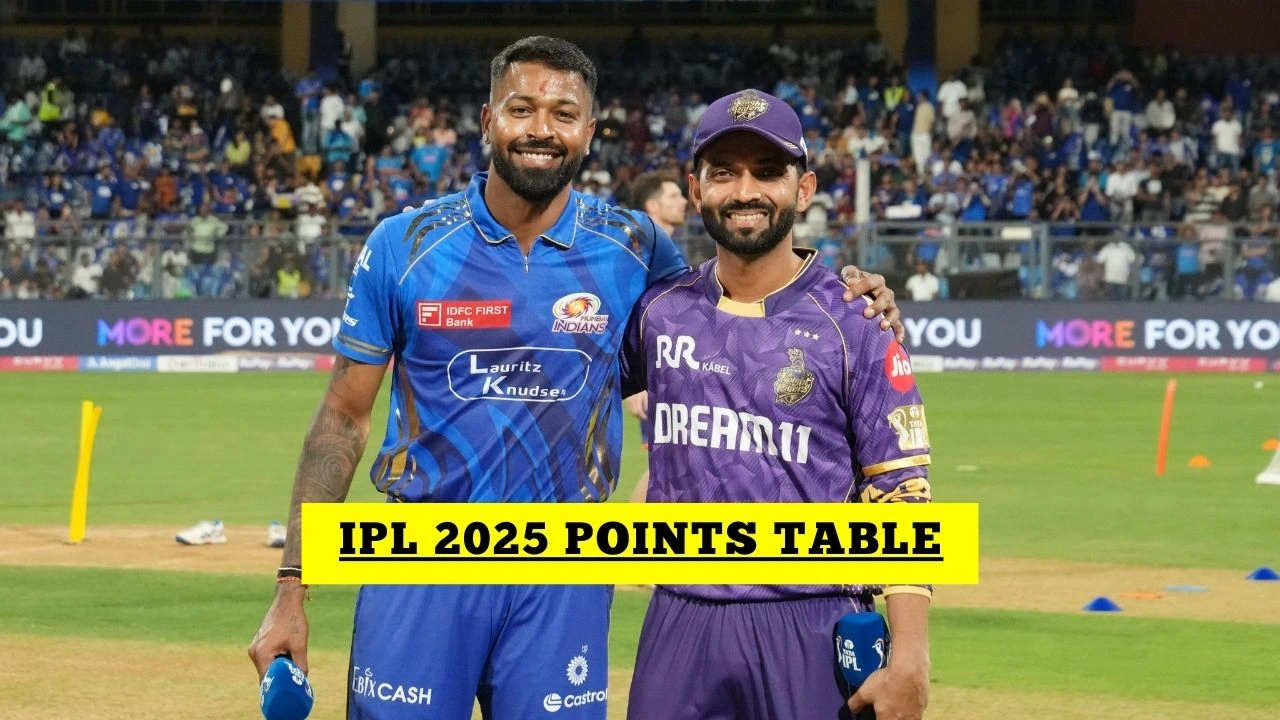 IPL Points Table IPL 2025 Points Table After MI Vs KKR