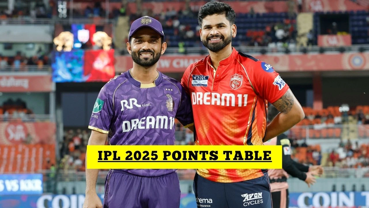 IPL Points Table IPL 2025 Points Table After PBKS Vs KKR 1