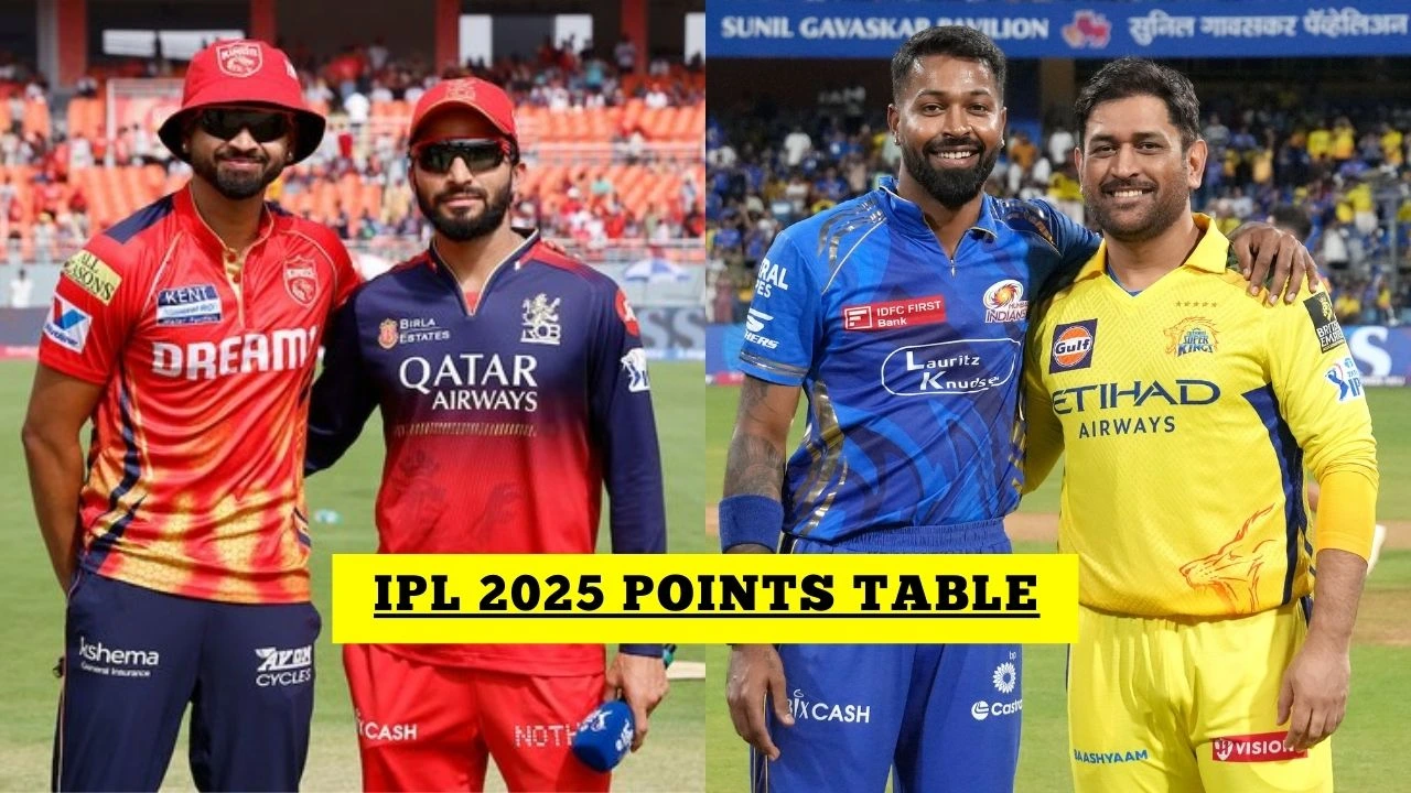 IPL Points Table IPL 2025 Points Table After PBKS Vs RCB MI Vs CSK