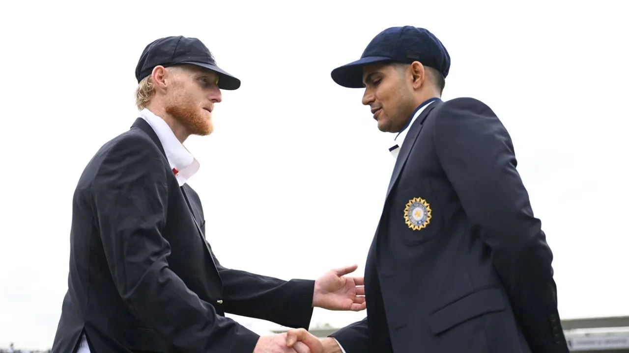 India England Shubman Gill Ben Stokes - Dukes Ball