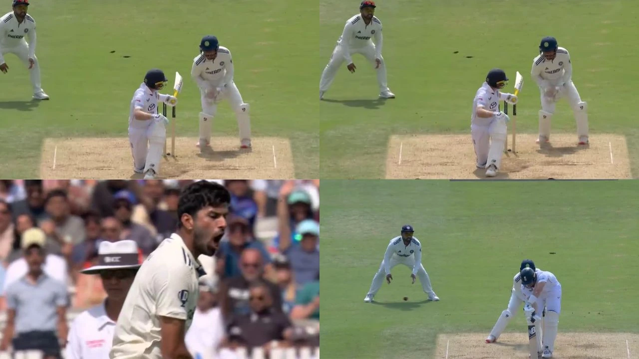 Joe Root Bowled By Washington Sundar 1