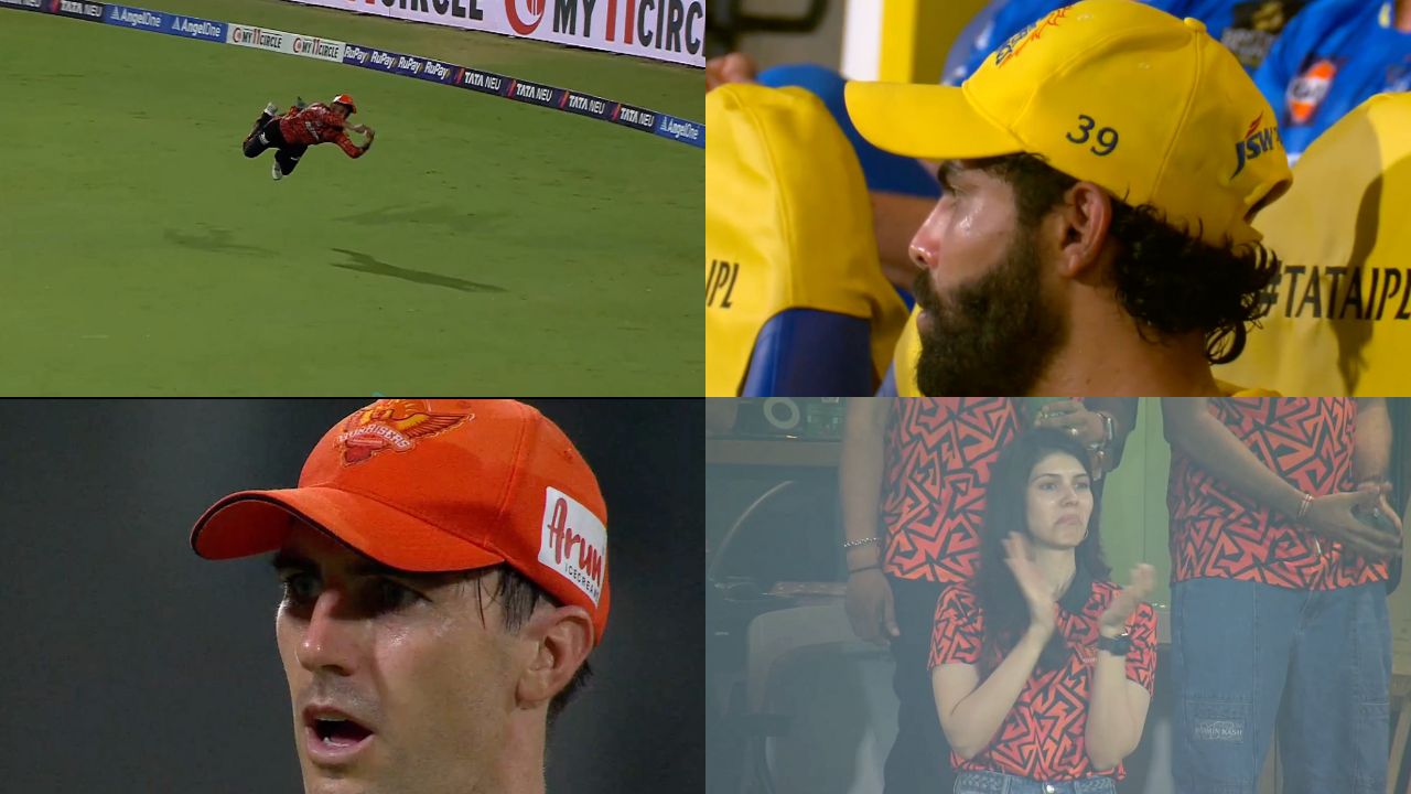Kamindu Mendis Catch Of Dewald Brevis Ravindra Jadeja Pat Cummins Kavya Maran Reaction