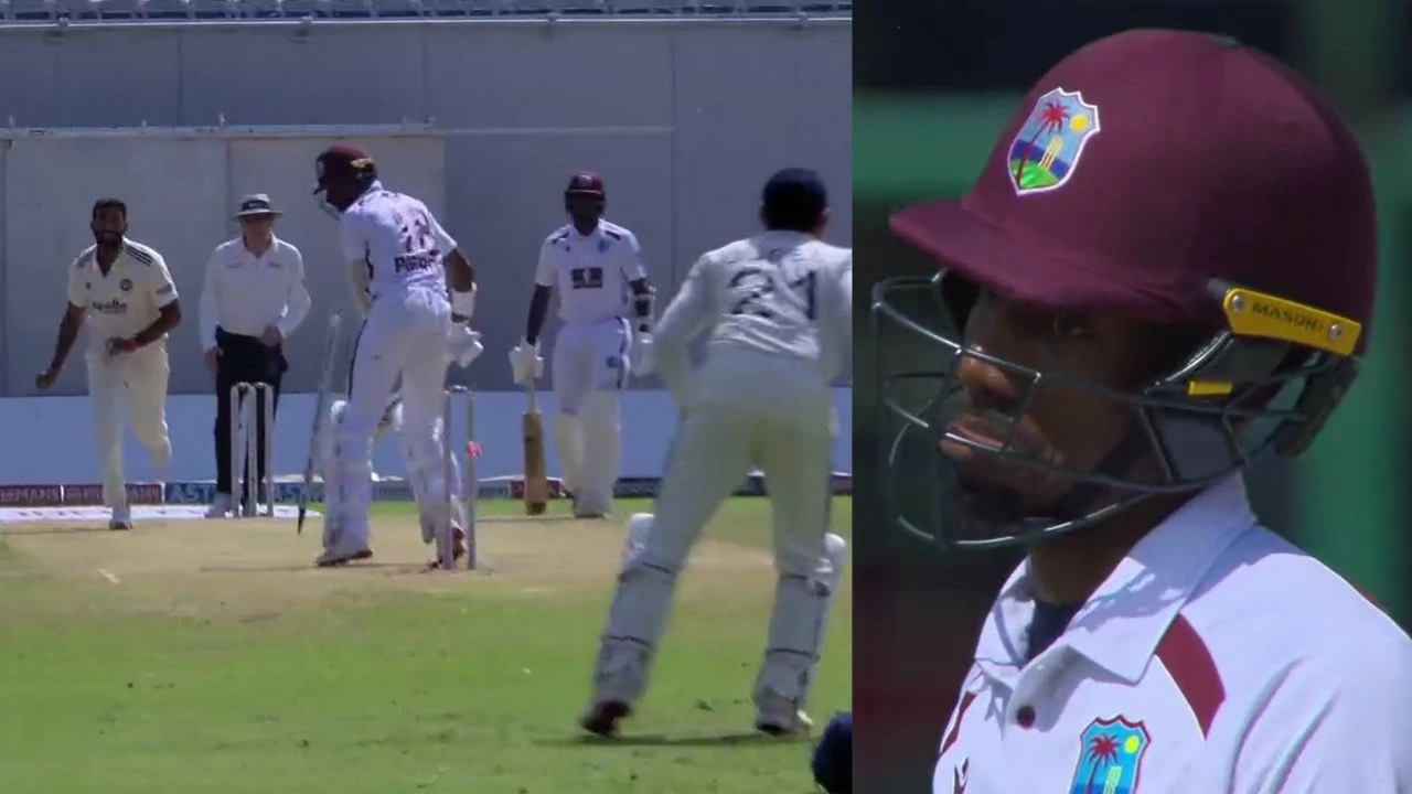 Jasprit Bumrah sends Khary Pierre&rsquo;s stump cartwheeling with a jaffa in Delhi Test