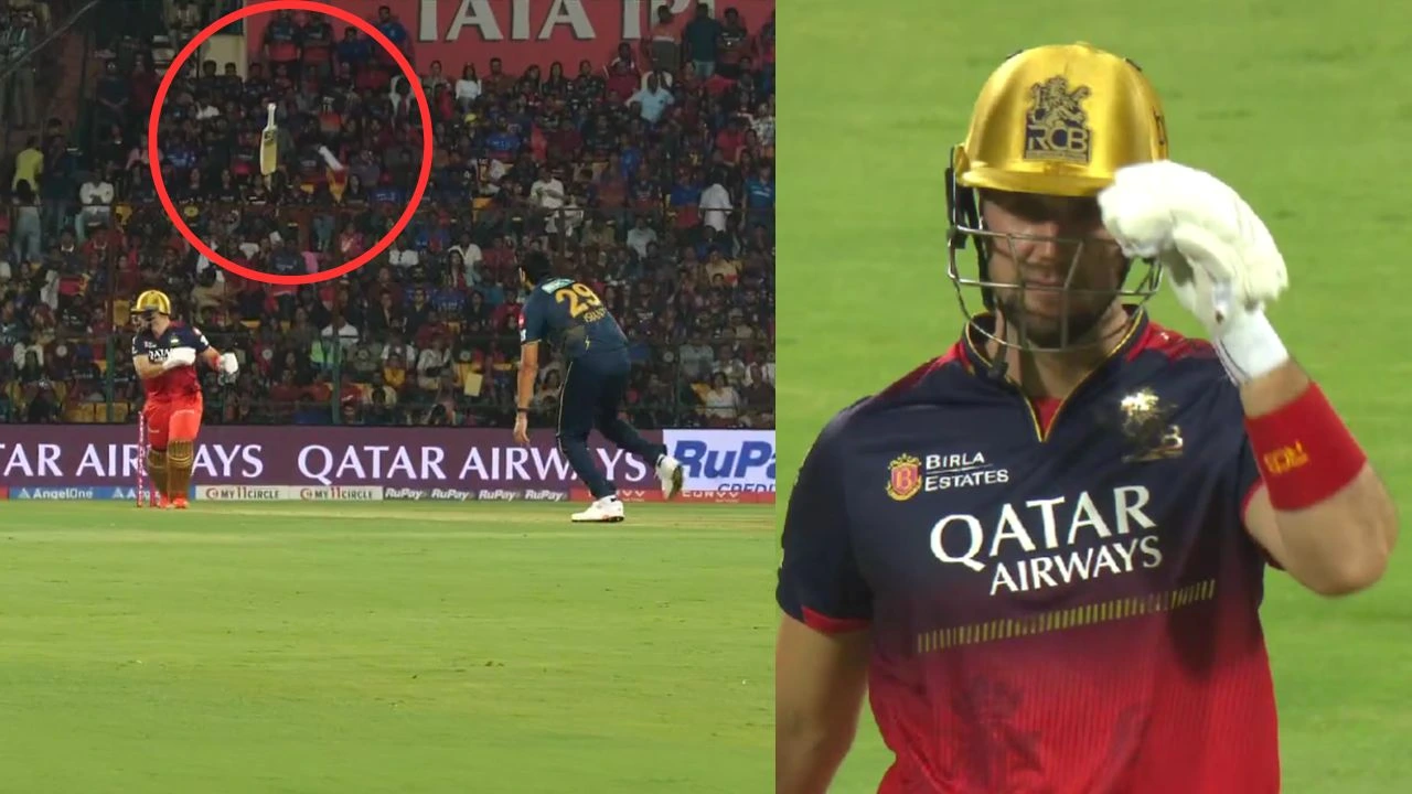 Liam Livingstone Sends Bat Flying