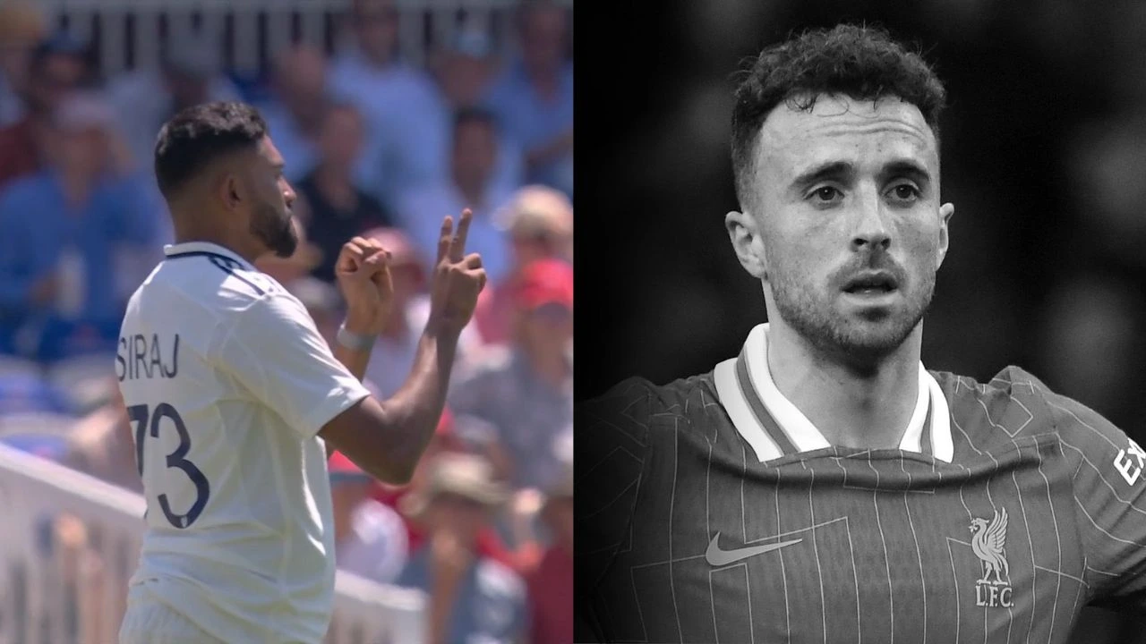Mohammed Siraj Dedicated His Wicket To The Portuguese Footballer Diogo Jota Who Recently Passed Away In A Car Accident