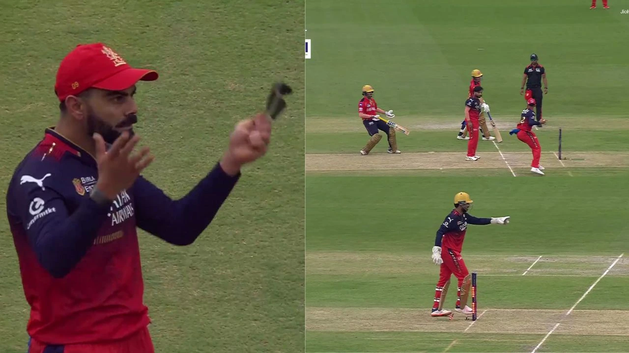 Nehal Wadhera Run Out Virat Kohli Celebrates