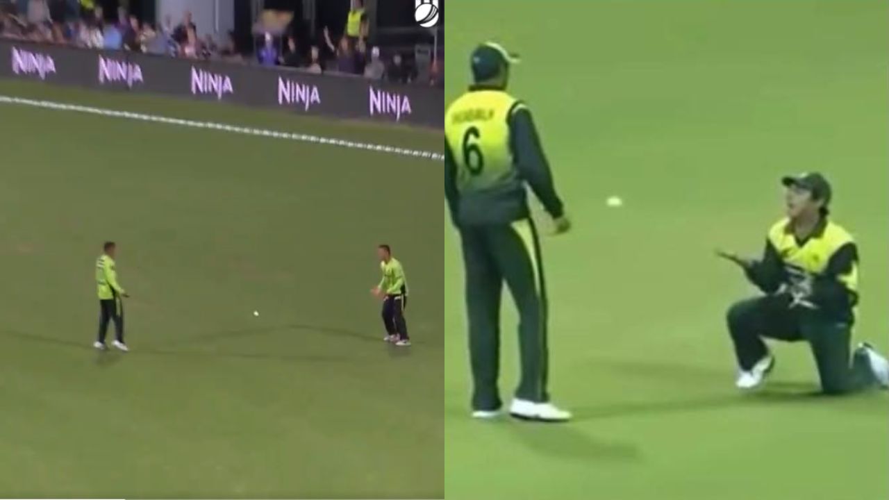 Oliver Davies And Tanveer Sangha Recreate Saeed Ajmal And Shoaib Malik S Missed Catch