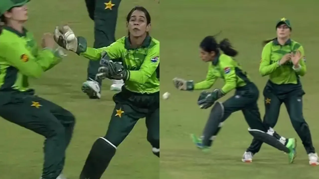 Pakistan Fielders Sidra Nawaz And Natalia