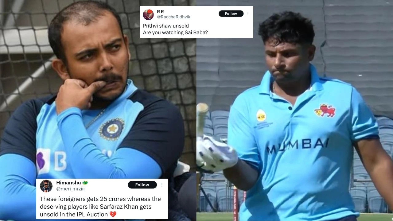 Prithvi Shaw Sarfaraz Khan Unsold