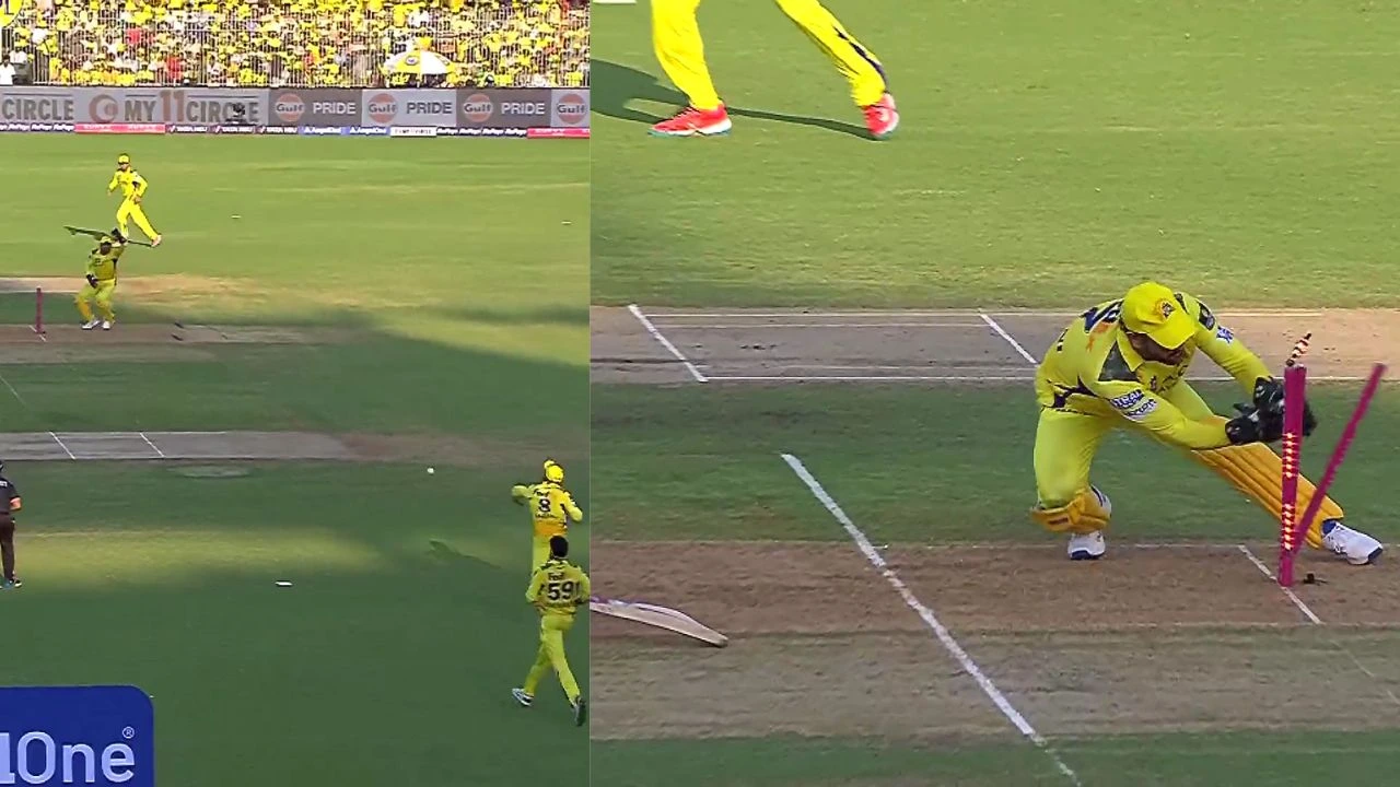 Ravindra Jadeja MS Dhoni Combine To Run Out Ashutosh Sharma 1