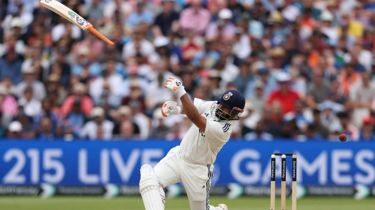 Rishabh Pant Bat Flying
