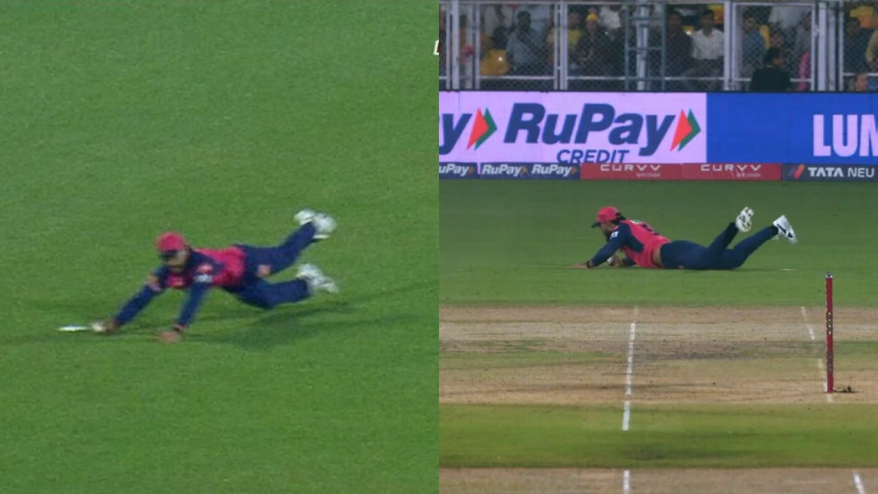Riyan Parag Catch To Dismiss Shivam Dube