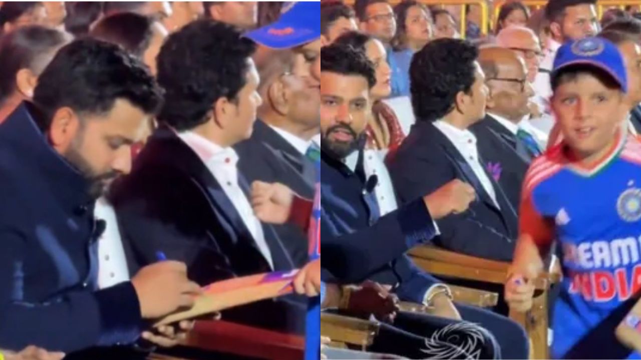 Watch: Rohit Sharma disrespected by young fan at Wankhede, Ajinkya Rahane cant stop laughing