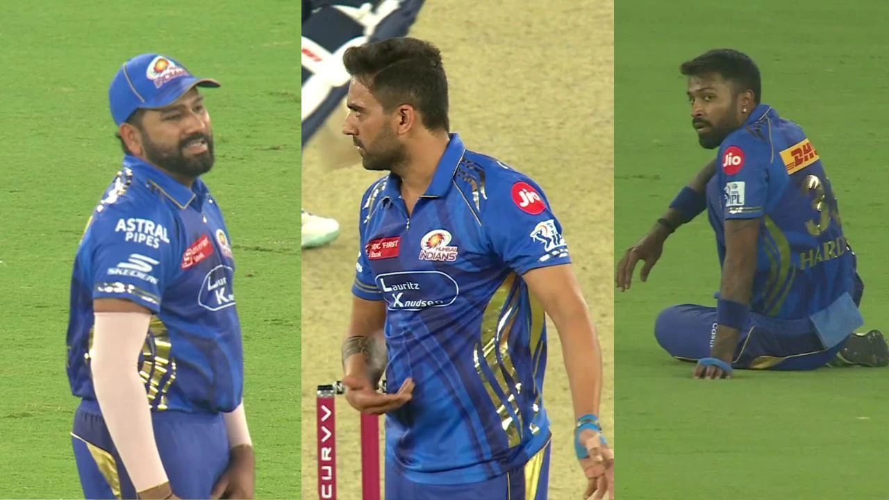 Rohit Sharma Hardik Pandya Deepak Chahar Fume At Naman Dhir