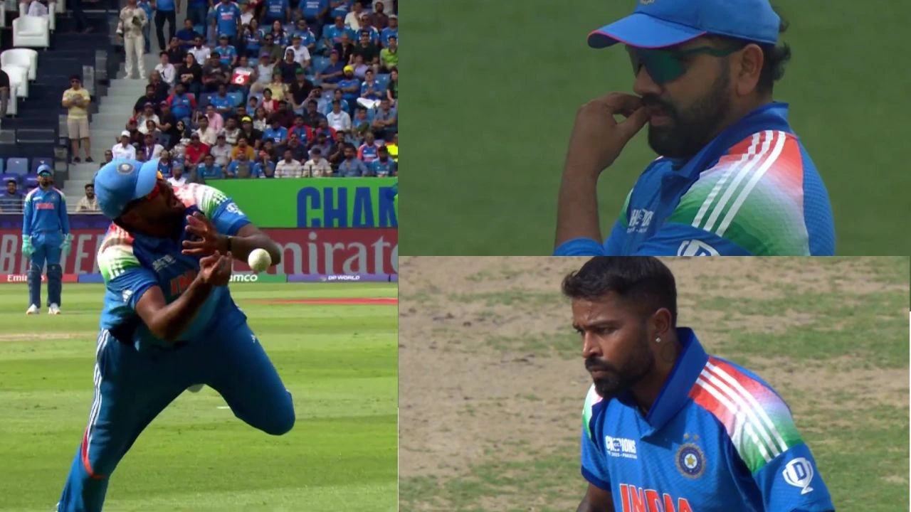 Rohit Sharma Hardik Pandya Fume After Harshit Rana Drops Mohammad Rizwan