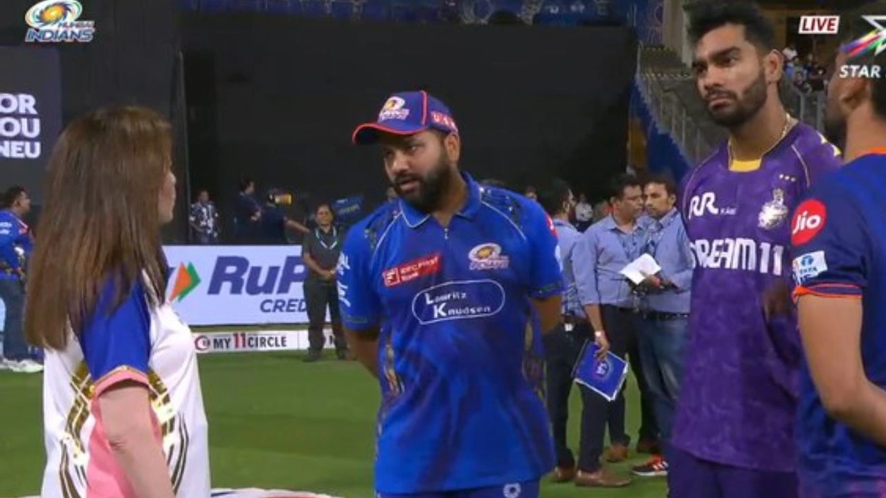 Rohit Sharma Having A Chat With Nita Ambani