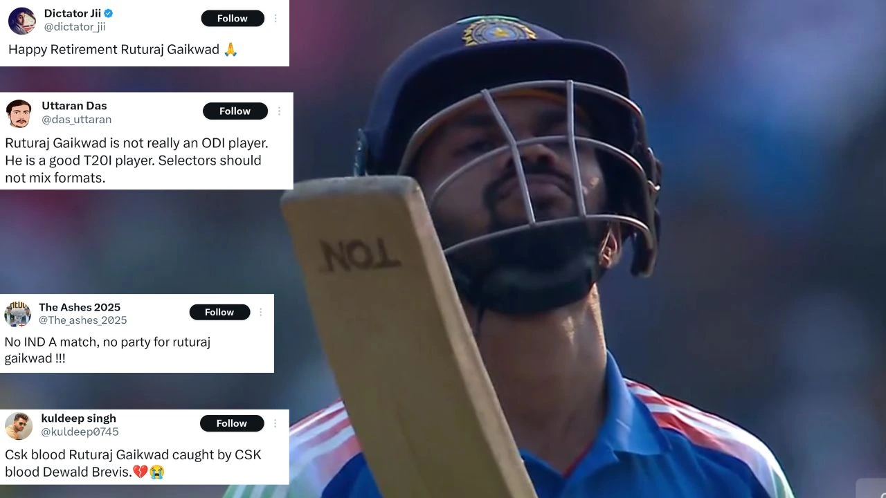 No India A match, no party - Fans brutally roast Ruturaj Gaikwad after failure on ODI comeback