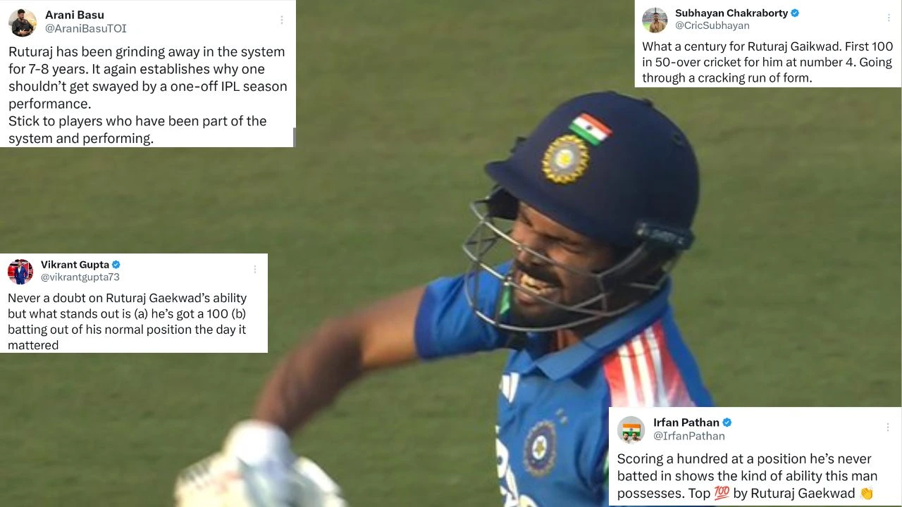 Victim of politics & favouritism - Fans hail Ruturaj Gaikwad for his maiden ODI hundred in Raipur