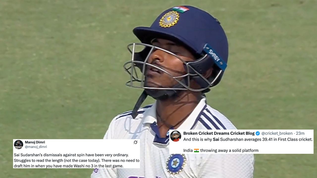 Sai Sudharsan just an ordinary player- Twitter rips apart for another poor outing vs South Africa