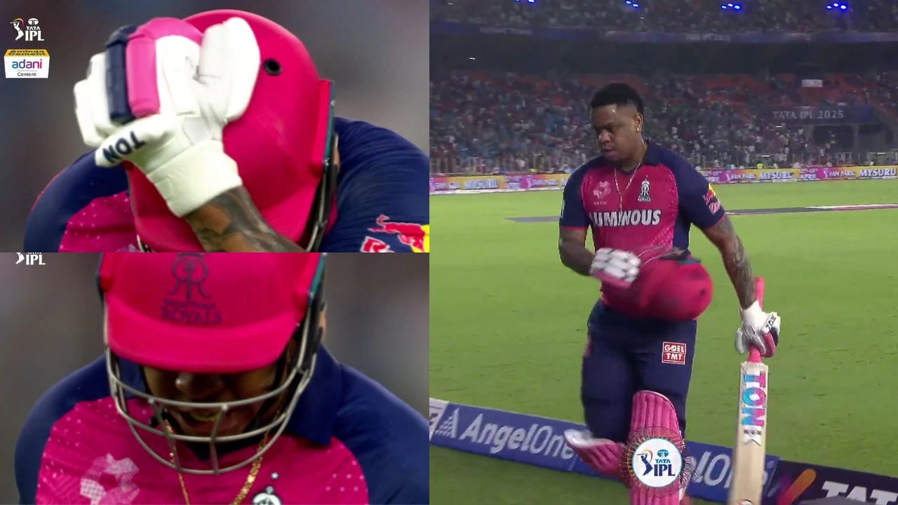 Shimron Hetmyer Angry