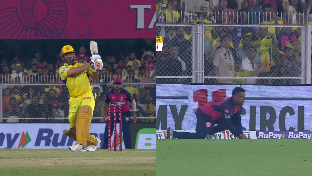 Shimron Hetmyer Catch To Dismiss MS Dhoni