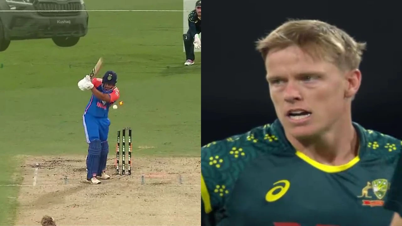 Shivam Dube bamboozled by Nathan Ellis&rsquo; stunning slower off-cutter in Carrara T20I