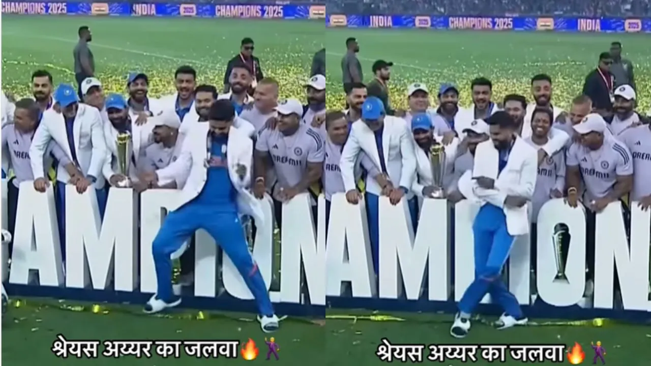 Shreyas Iyer Dances After India S CT 2025 Win