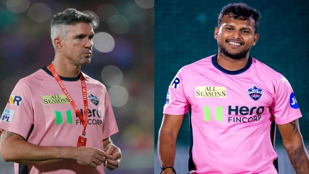 T Natarajan And Kevin Pietersen