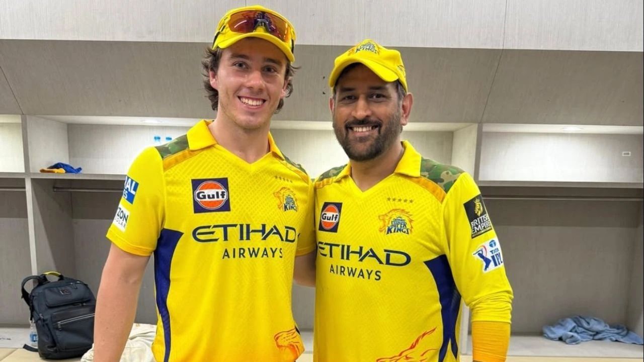 Dewald Brevis MS Dhoni CSK
