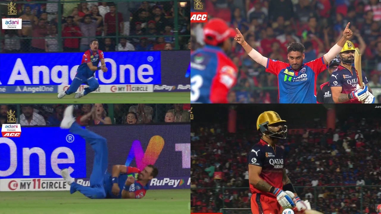 Virat Kohli Wicket Mitchell Starc Catch