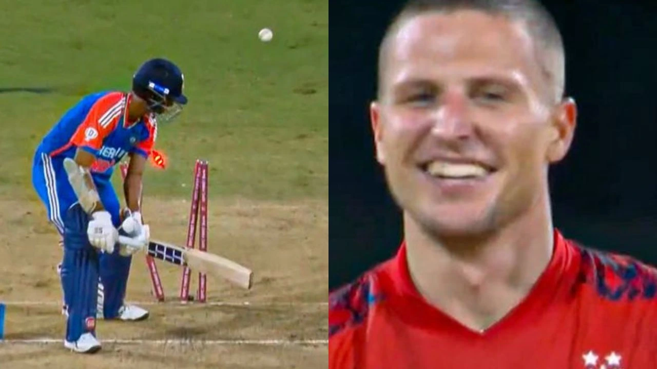Watch: Brydon Carse castles Washington Sundar to end his dangerous partnership with Tilak Varma in 2nd T20I
