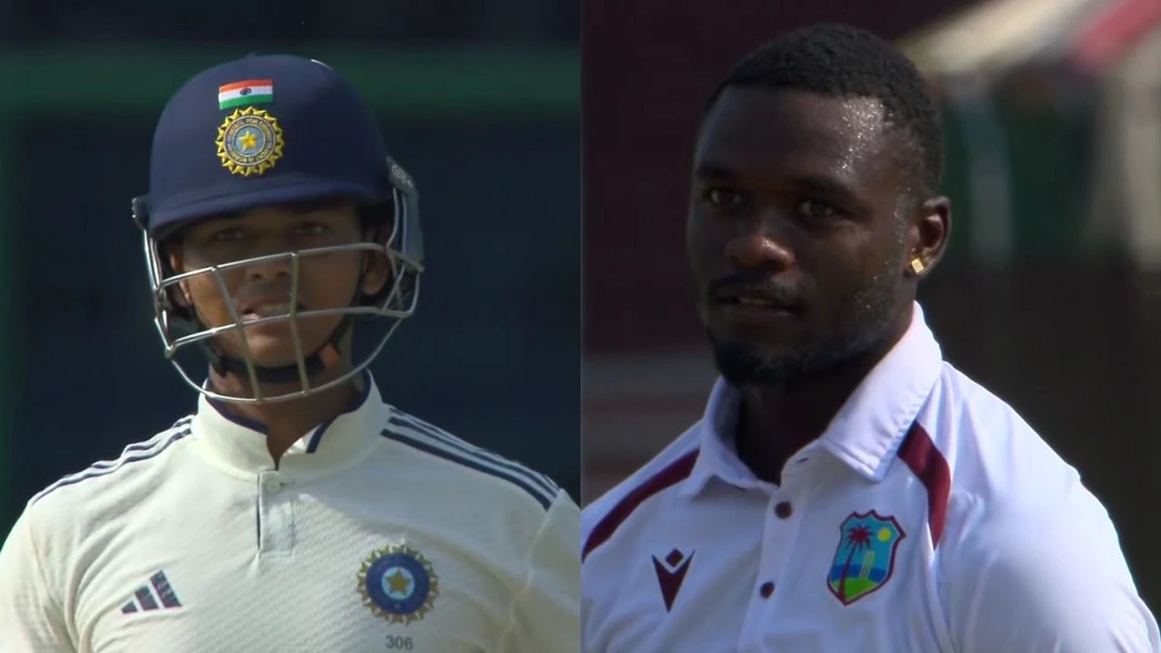 Watch Jayden Seales Gives Yashasvi Jaiswal A Death Stare After Batter Cheats Dismissal In Delhi Test 1