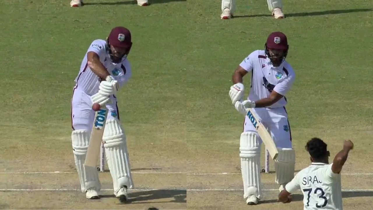Watch Mohammed Siraj Intimidates John Campbell Threatens To Hit Him With The Ball In Delhi Test 1