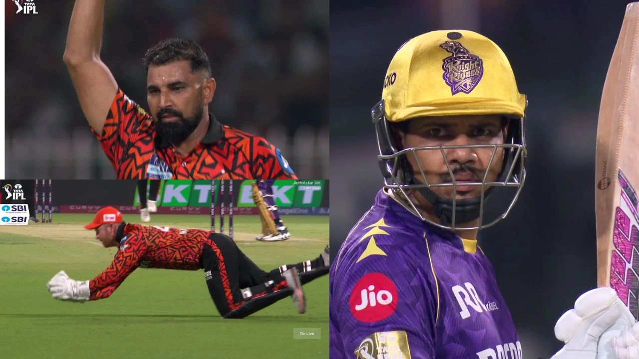 Watch Shocked Sunil Narine Refuses To Walk Back Despite Clear Dismissal Off Mohammed Shami In IPL 2025