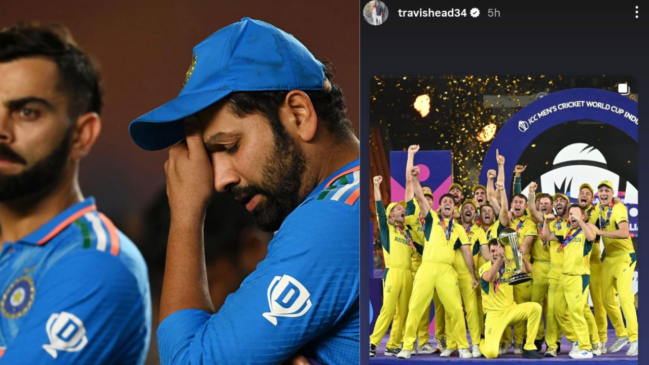 Travis Head brutally pinches Rohit Sharma, India on 2023 World Cup final anniversary