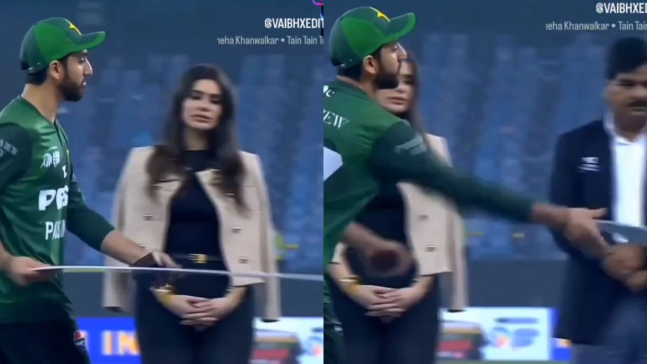Watch: Salman Agha throws Pakistan’s runners-up cheque in Dubai, passes evil smile after disgusting act