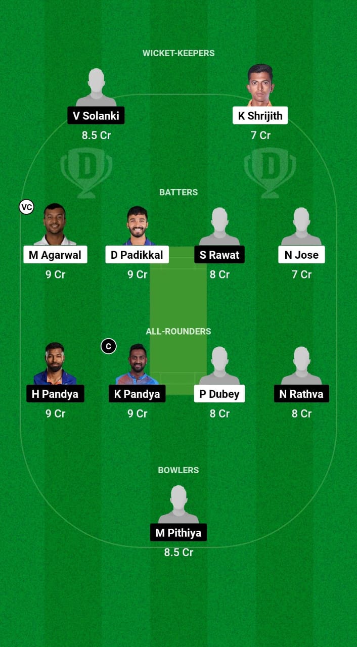 KAR vs BRD Dream11 Prediction Fantasy Cricket Tips Dream11 Team Indian Domestic OD Trophy